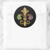 Mardi Fleur de Gras Ronde Sticker (Tas)
