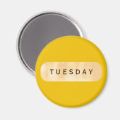 Mardi Gold Round Magnet par Janz (Recto/Verso)