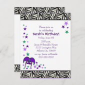 Mardi Gra Thème Anniversaire Invitation (Devant / Derrière)
