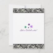 Mardi Gra Theme Birthday Kaart (Achterkant)