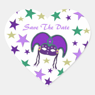 Mardi Gra Thème Enregistrer Les Stickers Date