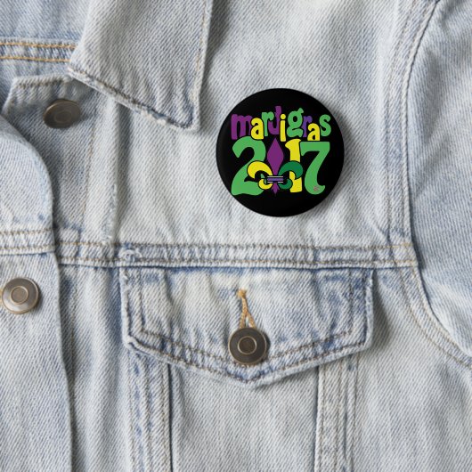 Mardi Gras 2017 Button (In situ)