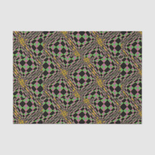 Mardi Gras 2017 Paars, Green en Gold Argyle Tissuepapier