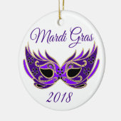 Mardi Gras 2018 Masker Keramisch Ornament (Links)