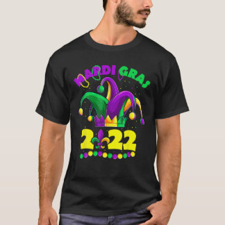Mardi Gras 2022 Jester Outfit , Kinder Mannen van  T-shirt
