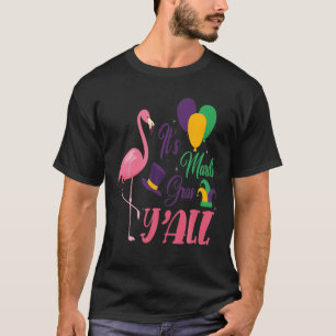 Mardi Gras 2022 Masker Carnival Flamingo T-shirt
