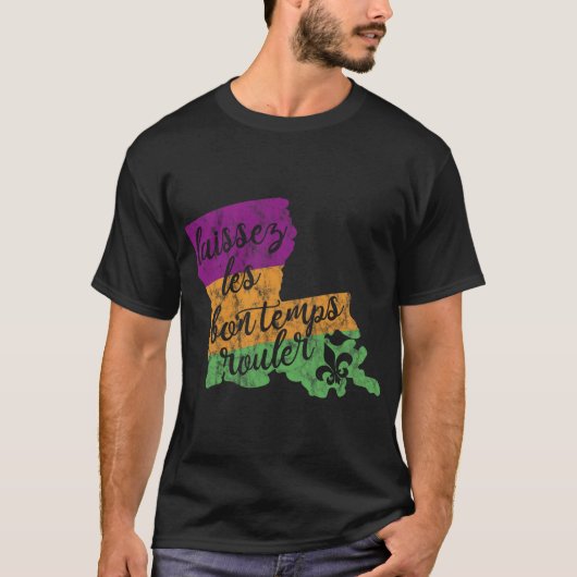 Mardi Gras 2025 Laissez Les Bon Temps Rouler New O T-shirt (Voorkant)