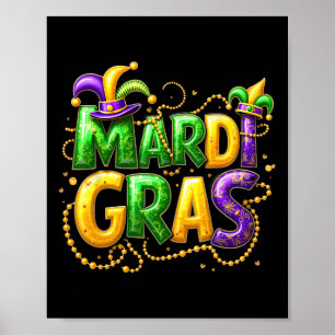 Mardi Gras 2025 Outfits voor mannen Vrouwen Poster