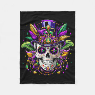 Mardi Gras 2025-shirts heren dames suiker schedel Fleece Deken