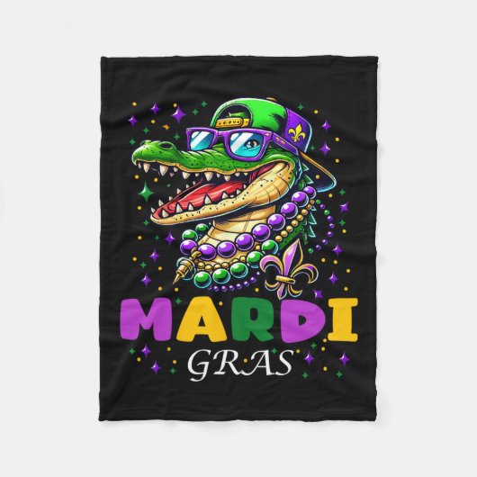 Mardi Gras 2025 voor mannen Vrouw Kinder Fleece Deken (Voorkant)
