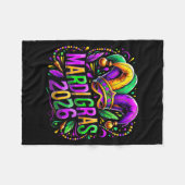 Mardi Gras 2026 Jester Hat Carnival New Orleans Fl Fleece Deken (Voorkant (Horizontaal))