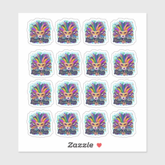 Mardi Gras '24 stickers (Vel)