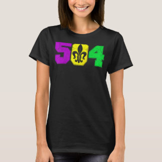 Mardi Gras 504 New Orleans Parade Carnival Party T-shirt