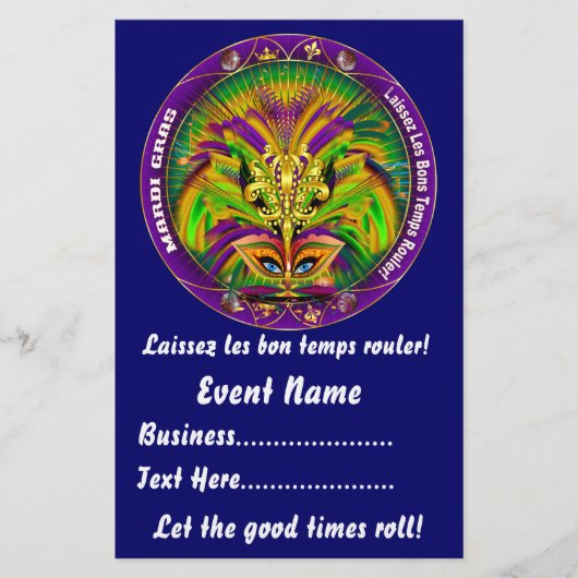 Mardi Gras 5,5" x 8,5"  Zie notities Flyer (Voorkant)