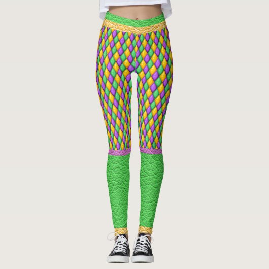Mardi Gras 6 Diamants Pop Leggings mode (Devant)