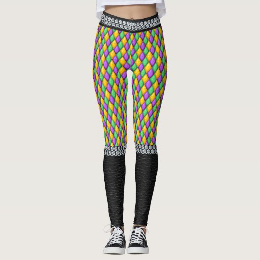 Mardi Gras 6b Diamonds Pop Leggings mode (Devant)