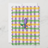 Mardi Gras A little Queen Scallop Invitation Kaart (Achterkant)