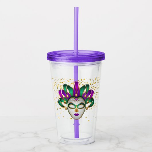 Mardi Gras Acryl Tumbler Acryl Drinkbeker (Voorkant)