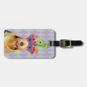 Mardi Gras Airedale Bagagelabel (Voorkant horizontaal)