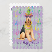 Mardi Gras Airedale Terrier Kaart (Voorkant / Achterkant)