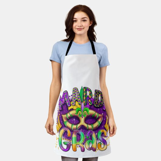 Mardi Gras All-Over Print Schort (Gedragen)