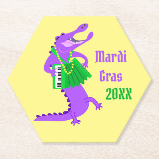 Mardi Gras Alligator Kartonnen Onderzetters