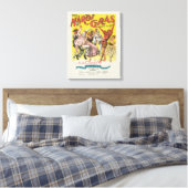 Mardi Gras Antiek Geel Poster Canvas Afdruk (Insitu (Slaapkamer))