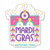 Mardi Gras Arch, Galveston, Texas Sticker (Voorkant)
