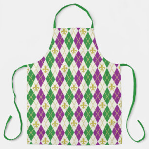 Mardi Gras Argyle All-Over Print Schort