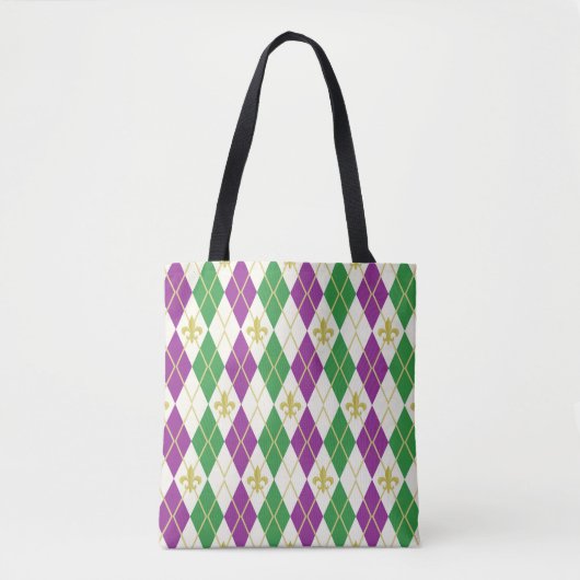 Mardi Gras Argyle All-over-print tas (Voorkant)
