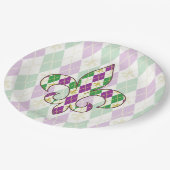 Mardi Gras Argyle Assiette en Papier (Angle)
