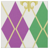 Mardi Gras Argyle Fabric Stof (Close Up)