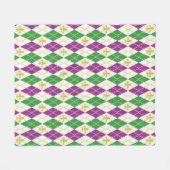 Mardi Gras Argyle Fleece Deken (Voorkant (Horizontaal))