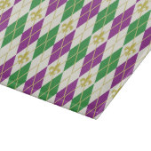 Mardi Gras Argyle Glass Cutting Board Snijplank (Hoek)
