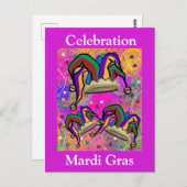 MARDI GRAS ART BRIEFKAART (Voorkant / Achterkant)