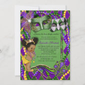 Mardi Gras Baby shower Invitation (Devant)