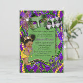 Mardi Gras Baby shower Invitation (Debout devant)