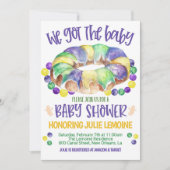 Mardi Gras Baby shower Invitation (Devant)