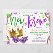 Mardi Gras Baby shower Invitation (Devant)