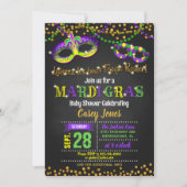 Mardi Gras Baby shower Invitation (Devant)
