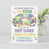 Mardi Gras Baby shower Invitation (Debout devant)