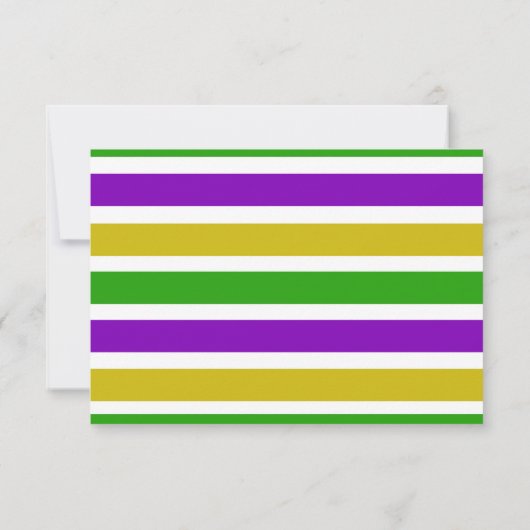 Mardi Gras Bachelorette Invitation du week-end (Dos)