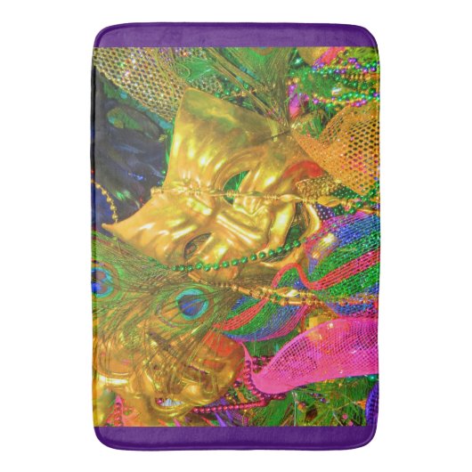 mardi gras badtapijt badmat (Voorkant Verticaal)