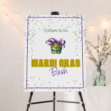 Mardi Gras Bash Party Welkomstbord