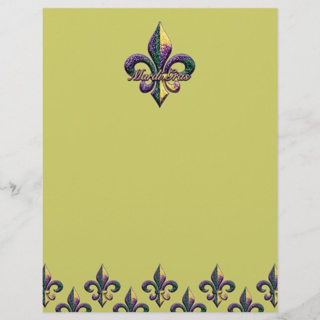 Mardi Gras bead Fleur de lis 2 (Voorkant)