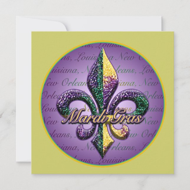 Mardi Gras bead Fleur de lis 2 (Voorkant)