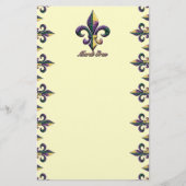 Mardi Gras bead Fleur de lis 2 Briefpapier (Voorkant)