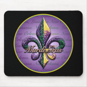 Mardi Gras bead Fleur de lis 2 Muismat