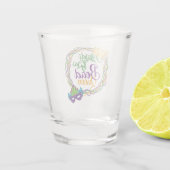 Mardi Gras Bead Queen Fat Dinsdag Shot Glas (Achterkant)