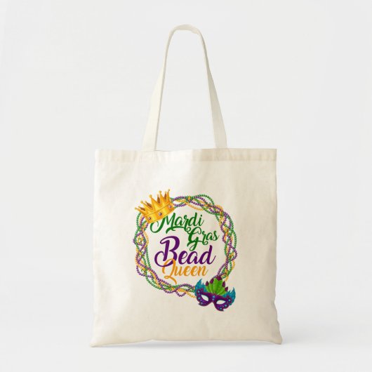 Mardi Gras Bead Queen Fat Dinsdag Tote Bag (Voorkant)